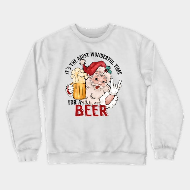 Most Wonderful Time for a Beer Crewneck Sweatshirt by MZeeDesigns